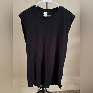 H&M Black Sleeveless T-Shirt Dress Size Medium